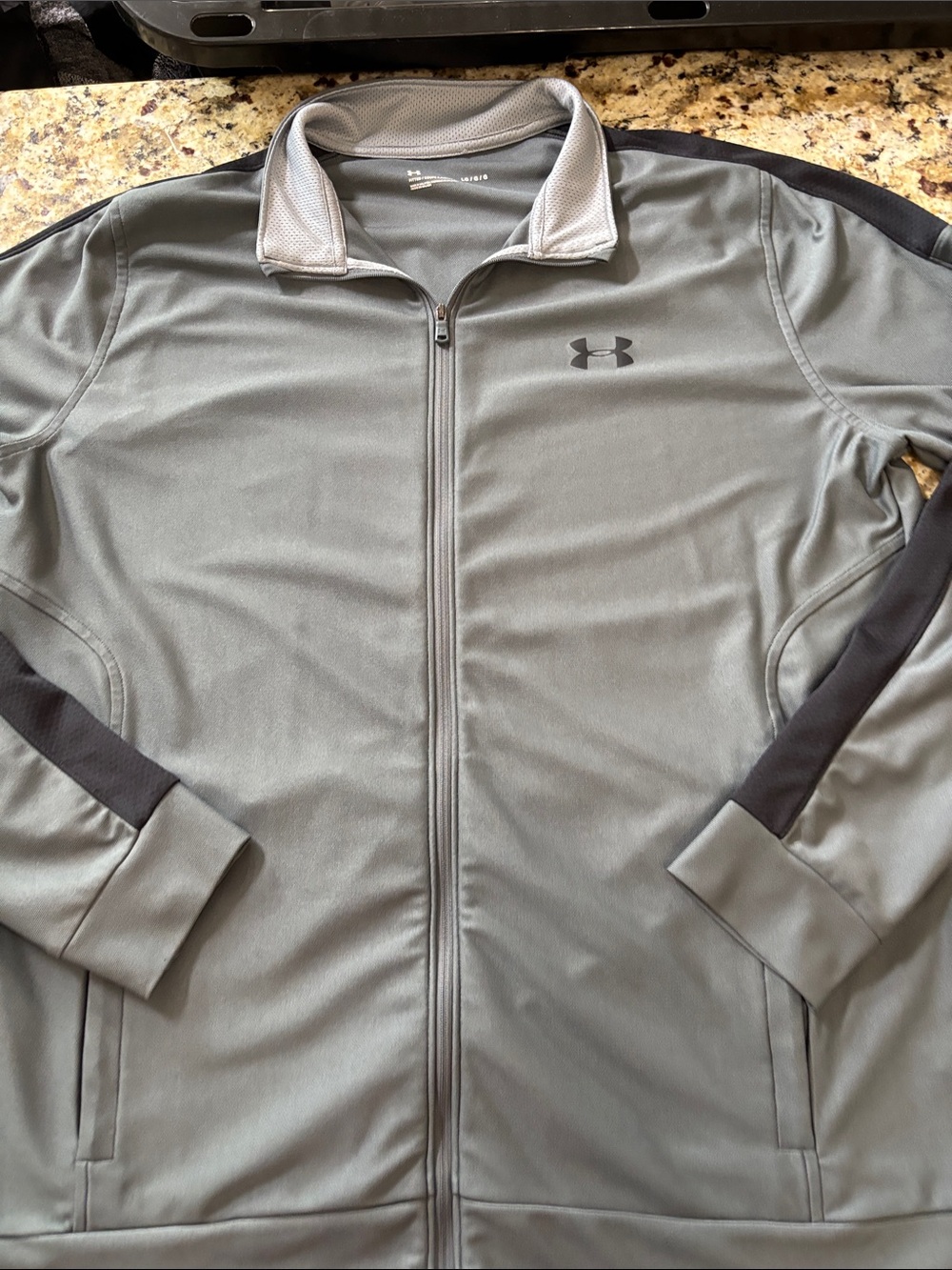 Under Armour Men's Gray Performance Full-Zip Jacket with Black Accents